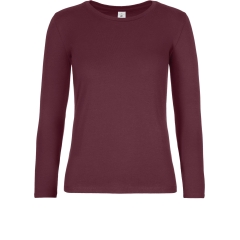 T-shirt manches longues femme B&C E190 Bordeaux