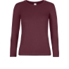 T-shirt manches longues femme B&C E190 Bordeaux