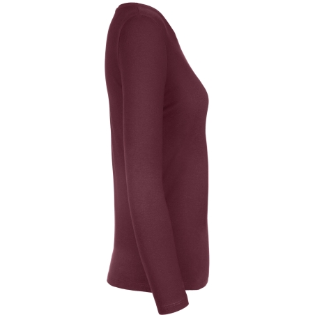 T-shirt manches longues femme B&C E190 Bordeaux – vue 3