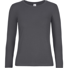 T-shirt manches longues femme gris foncé 185 g/m² B&C E190