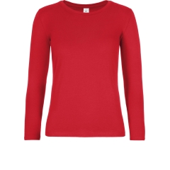 T-shirt manches longues femme Rouge 185 g/m² B&C E190