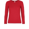 T-shirt manches longues femme Rouge 185 g/m² B&C E190