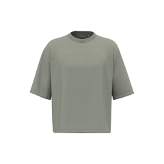 T-shirt boxy écoresponsable épaules tombantes Vert Native Spirit