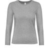 T-shirt manches longues femme gris B&C E190 – 185 g/m²
