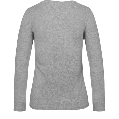 T-shirt manches longues femme gris B&C E190 – 185 g/m² – vue 2