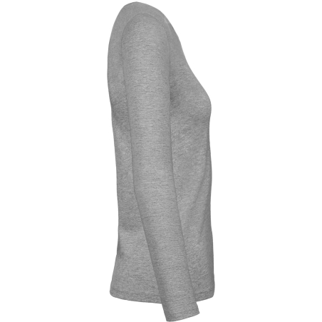 T-shirt manches longues femme gris B&C E190 – 185 g/m² – vue 3