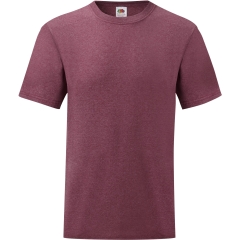 T-shirt homme Valueweight Bordeaux chiné – Fruit of the Loom