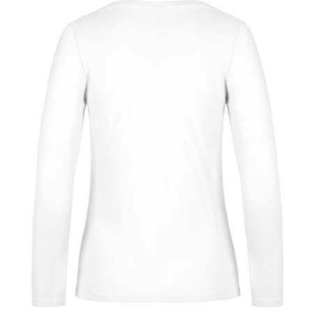 T-shirt manches longues femme Blanc E190 – B&C – vue 2