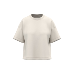 T-shirt boxy écoresponsable épaules tombantes femme Blanc Native Spirit