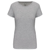 T-shirt col rond slim femme gris chiné Kariban