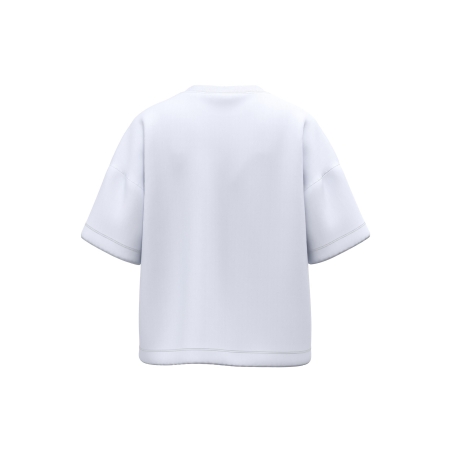 T-shirt écoresponsable boxy épaules tombantes femme Blanc Native Spirit – vue 2