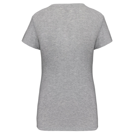 T-shirt col rond slim femme gris chiné Kariban – vue 2