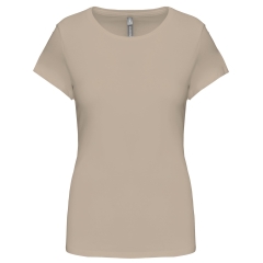 T-shirt col rond slim femme beige 160 g/m² – Kariban
