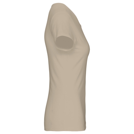 T-shirt col rond slim femme beige 160 g/m² – Kariban – vue 3