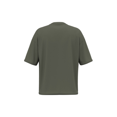 T-shirt oversize écoresponsable vert kaki unisexe Native Spirit – vue 2