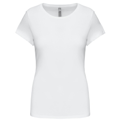 T-shirt col rond slim femme Blanc Kariban – 160 g/m²