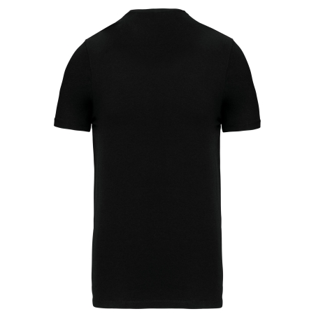 T-shirt col V slim noir manches courtes homme Kariban – vue 2