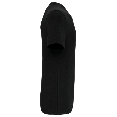 T-shirt col V slim noir manches courtes homme Kariban – vue 3