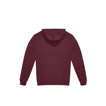 Sweat-shirt capuche bordeaux unisexe ID.333 B&C – vue 2