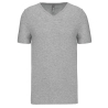 T-shirt col V slim manches courtes gris homme Kariban