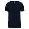 T-shirt col V slim manches courtes marine Kariban