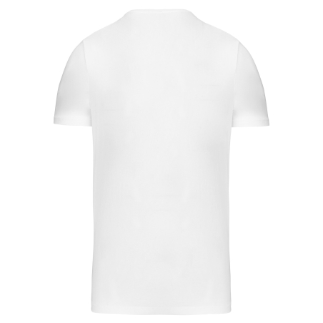 T-shirt col V slim manches courtes blanc Kariban – vue 2