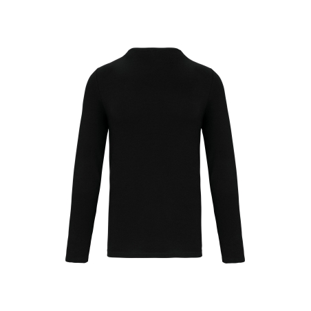 T-shirt col rond manches longues slim noir Kariban – vue 2