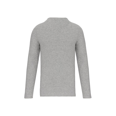 T-shirt col rond manches longues slim gris Kariban – vue 2