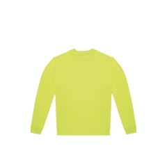Sweat-shirt col rond vert lime B&C ID.222 – Personnalisable