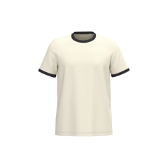 T-shirt ringer écoresponsable bords contrastés délavé Blanc Native Spirit