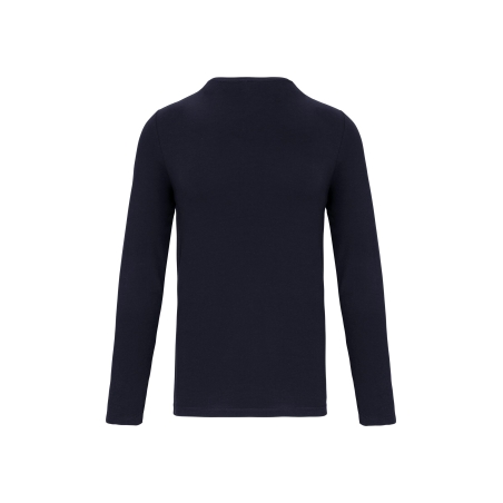 T-shirt col rond manches longues slim marine Kariban – vue 2
