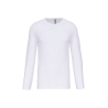 T-shirt col rond manches longues homme Blanc Kariban