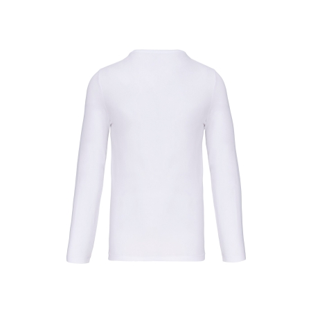 T-shirt col rond manches longues homme Blanc Kariban – vue 2