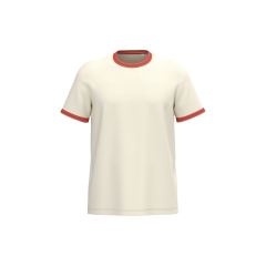 T-shirt ringer écoresponsable bords contrastés effet délavé homme Blanc Native Spirit