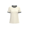 T-shirt ringer écoresponsable effet délavé femme Blanc Native Spirit