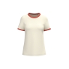 T-shirt ringer écoresponsable effet délavé femme Ivoire / Paprika délavé Native Spirit