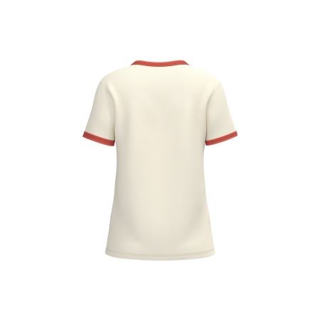 T-shirt ringer écoresponsable effet délavé femme Ivoire / Paprika délavé Native Spirit – vue 2