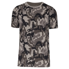 T-shirt camouflage gris manches courtes homme Kariban