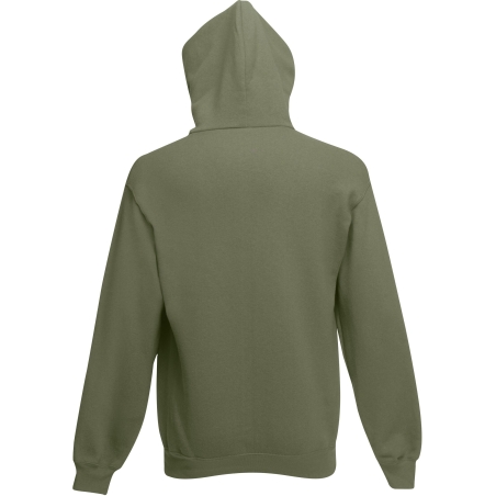 Sweat-shirt capuche Classic Vert Olive Fruit of the Loom – vue 2