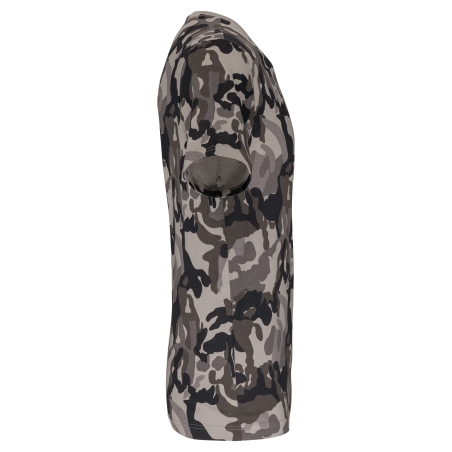 T-shirt camouflage gris manches courtes homme Kariban – vue 3