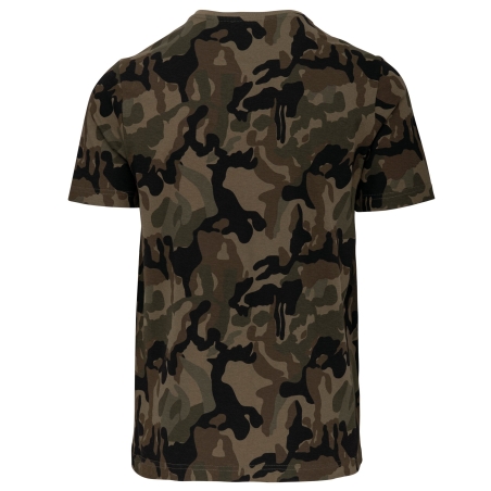 T-shirt camouflage manches courtes homme Vert Olive Kariban – vue 2