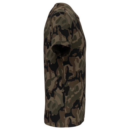 T-shirt camouflage manches courtes homme Vert Olive Kariban – vue 3