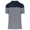 T-shirt marin rayé col rond Bio Marine - Kariban – vue 2