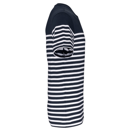 T-shirt marin rayé col rond Bio Marine - Kariban – vue 3