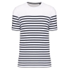 T-shirt marin col rond Bio Blanc Navy Stripes Kariban