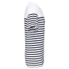 T-shirt marin col rond Bio Blanc Navy Stripes Kariban – vue 3