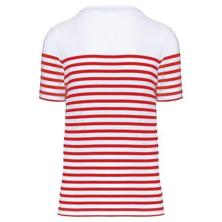 T-shirt marin col rond Bio homme Blanc Kariban – vue 2