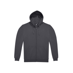 Sweat capuche zippé B&C ID.224 Gris 280 g/m² – Unisexe