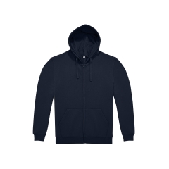 Sweat capuche zippé marine B&C ID.224 – 280 g/m²