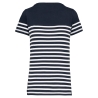 T-shirt marin rayé Bio col rond femme Marine Kariban – vue 2